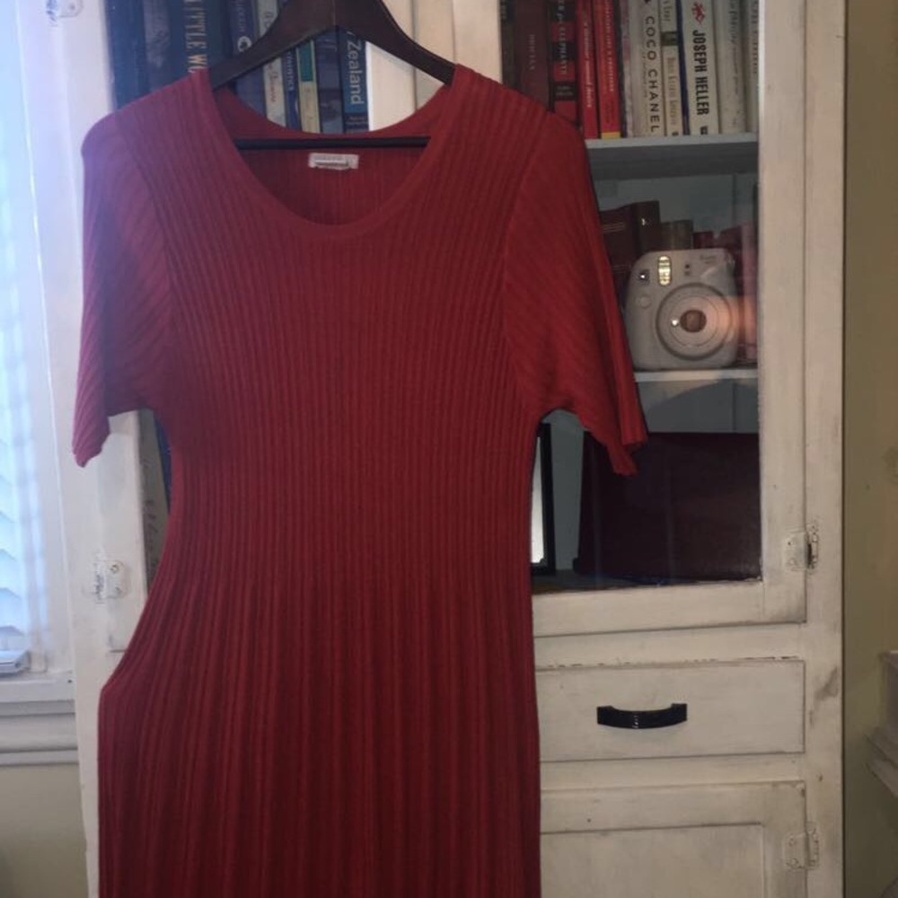 Terra-cotta colored dress